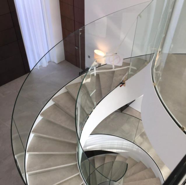 荆州市弧形楼梯玻璃弧形玻璃 - 推荐